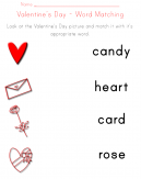Matching Worksheets for Valentine's Day