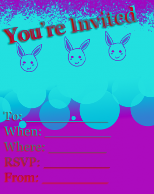 Cool Colors Invitations