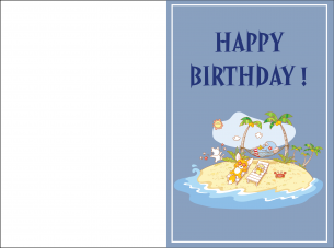 Happy Birthday Island Cards