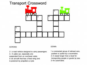 Transport Crossword Puzzle