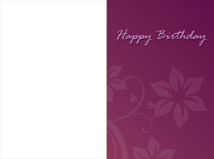 Purple Flower Birthday Cards