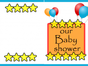Balloons Baby Shower Invitations 