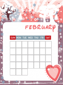 Blank February Calendar Template