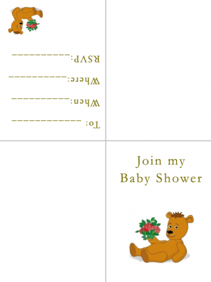 Baby Shower Invitations Teddy Bear