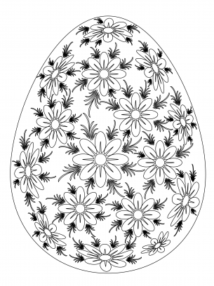 Flower Egg Coloring Sheet