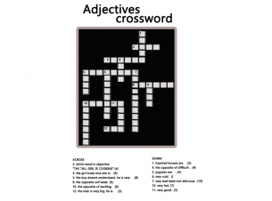 Adjectives Crossword Puzzles