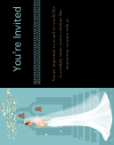 You're Invited - Wedding Invitation With Bells and the Bride