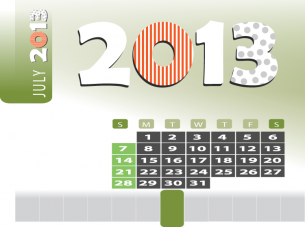 July 2013 Monthly Calendars