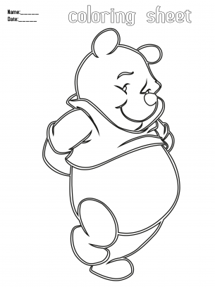 Coloring Sheets Winnie the Pooh