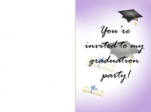 Graduation Invitations Purple