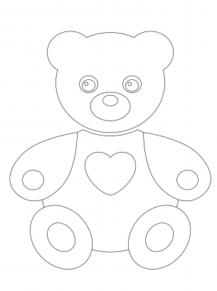 Teddy Bear Coloring Sheet
