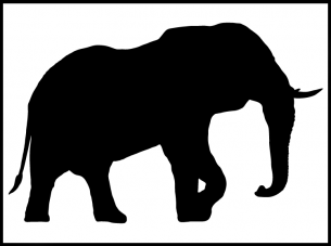 Elephant stencil Paper crafts 