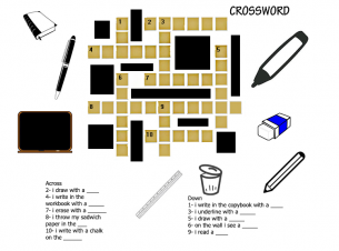 Stationery Crossword Puzzles 