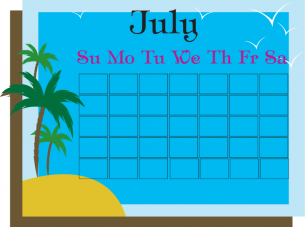 Blank Calendars July 