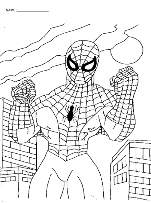 Coloring Pages Spiderman Biceps