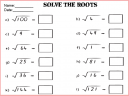 Math Roots Worksheets