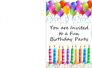 Candles Birthday Invitations