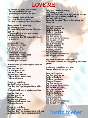 ONE TIME LYRICS by JUSTIN BIEBER: Me, plus you. Me