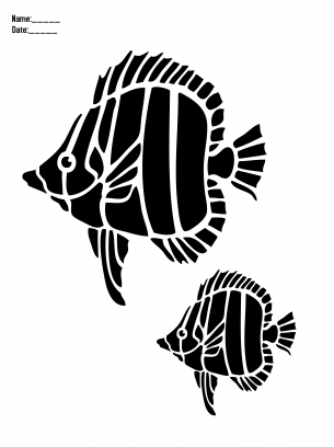 Fish Stencil Paper Crafts