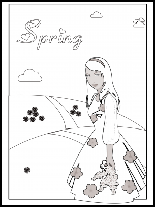 spring coloring sheet