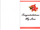 Greeting Cards Congrats My Love - Congratulations My Love with a red bird on the cover