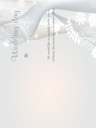 Wedding Invitation with an greay and gold Elegant Design wedding day invitation
