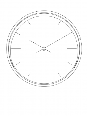 Clock Coloring Sheet