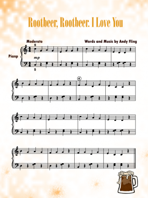 Piano Music Sheets Rootbeer