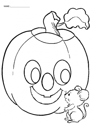 Halloween Coloring Pages Mouse
