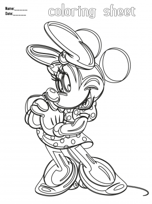 Minnie Coloring Pages 