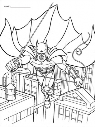 Coloring pages Flying Batman 