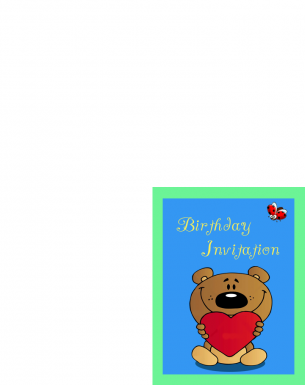 Printable Bear Birthday Invitation