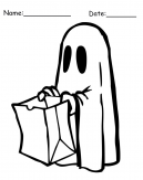 Printable Ghost Halloween Coloring Sheet