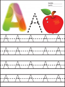Letter A Preschool Printable - Trace the Letter Worksheets