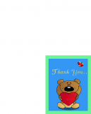 Bear Thank You Printable Cards