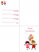 Kids Party Printable Invitations