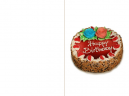 Birthday Cards for Printing - Features a Happy Birthday Cake