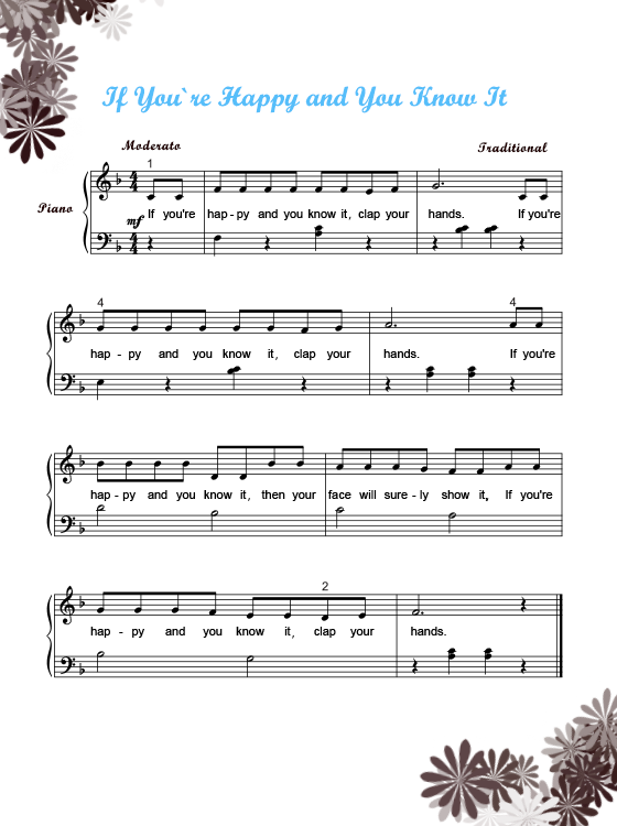 piano sheet music printable