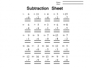 Math Subtraction Pictures Worksheet