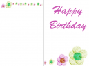 Birthday Cards Worksheets - Flowers for friends with happy birthday