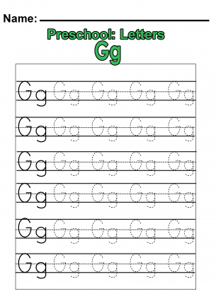 preschool g practice worksheet