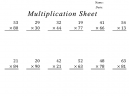 Multiplication Chart Printable Color 