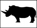 Rhinoceros Stencil Designs