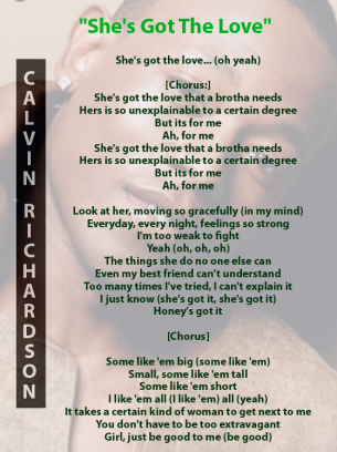 Shes Got The Love by Calvin Richardson