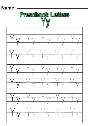 preschool y practice worksheet