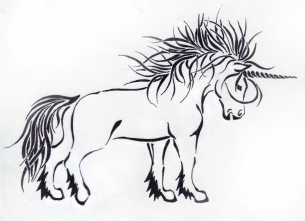 Free Printable Unicorn Tatto Design