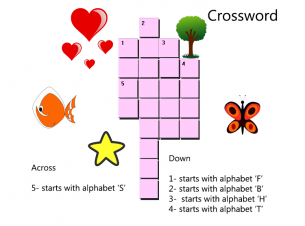 Worksheets Kindergarten Children Crossword
