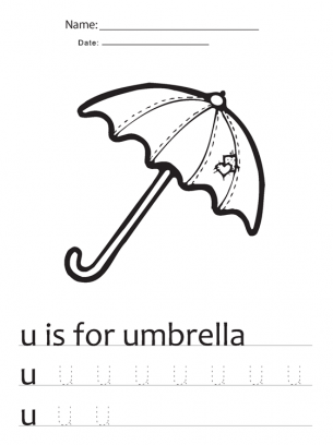 Letter U Printables Preschool