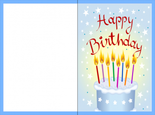 Printable Black And White Birthday Card