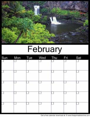 February Monthly Calendar Printables - Free Printable Online